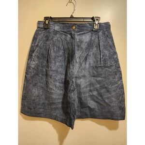 Vintage International Leathers High Rise Pleated Suede Shorts Juniors Size 9/10